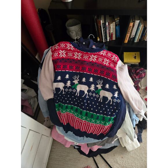 LONG SLEEVE XMAS SWEATER LARGE MENS - Picture 1 of 4